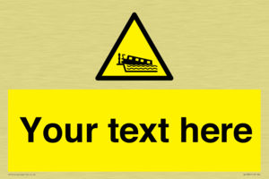 Custom warning grounding narrow boat on lock cill